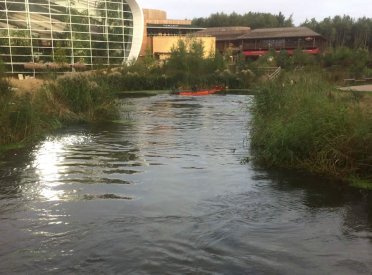 Pond Weed Clearance Workboat at Center Parcs